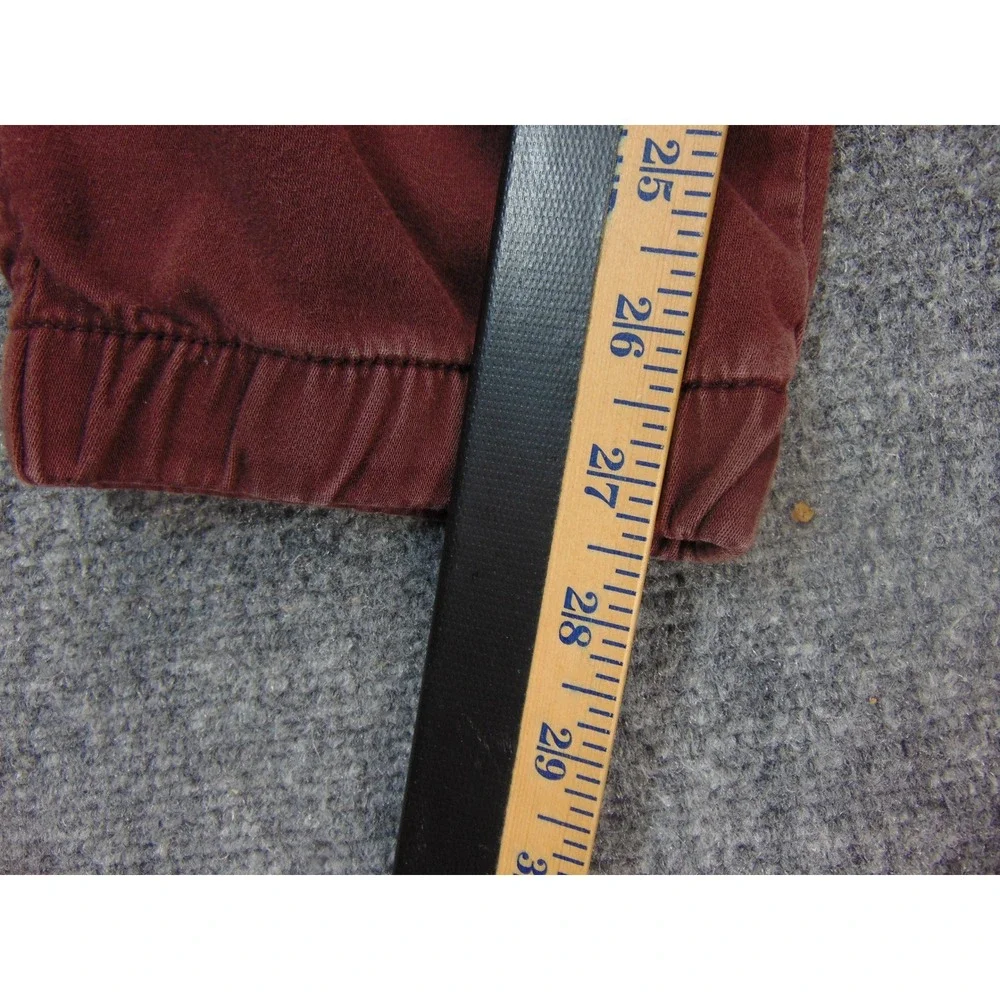 Banana Republic Travel Jogger Men Large Red Solid Elastic Waist Drawstring Pants